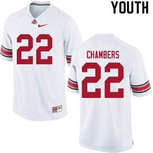 NCAA Ohio State Buckeyes Youth #22 Steele Chambers White Nike Football College Jersey GVD0745WQ